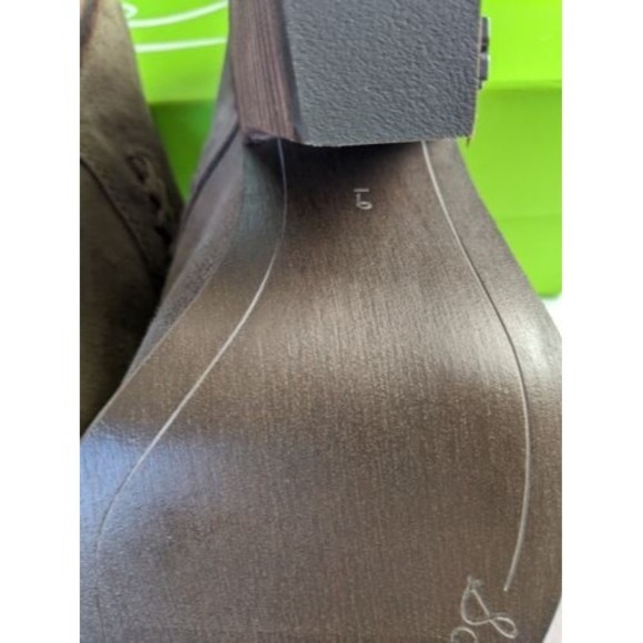 NEW Sam Edelman Alison Western Mule Desert Olive Heel Women size 9 Leather Boot - Picture 10 of 16